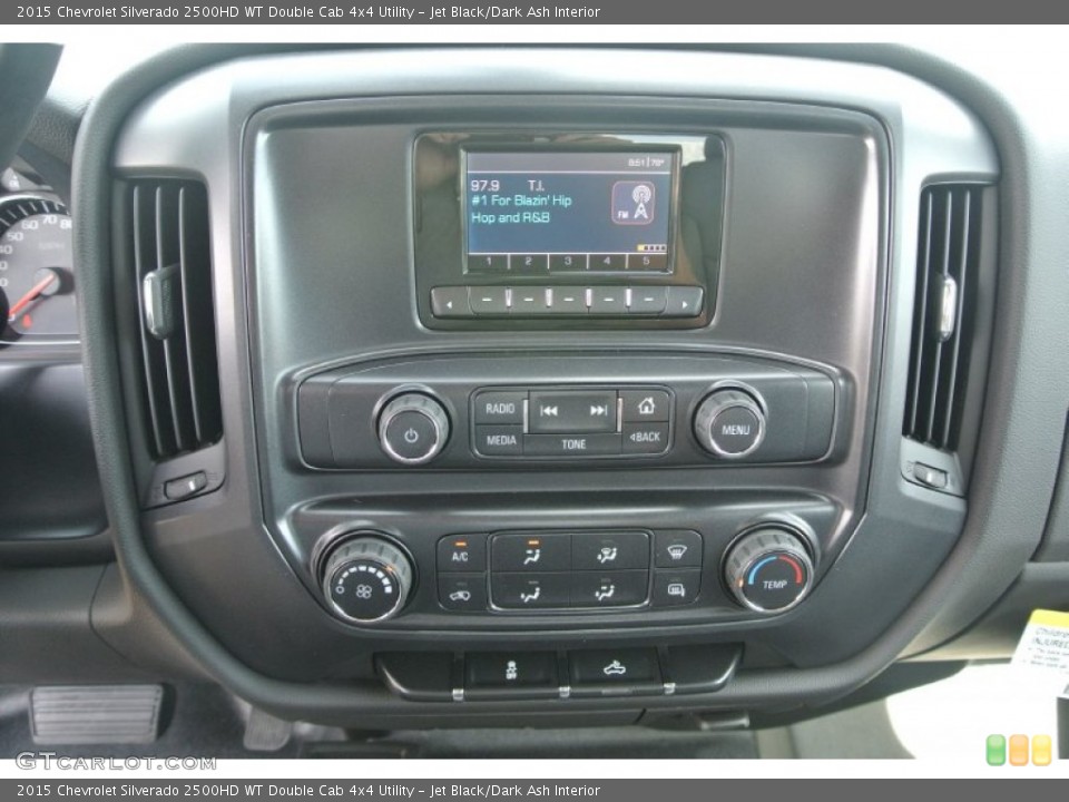 Jet Black/Dark Ash Interior Controls for the 2015 Chevrolet Silverado 2500HD WT Double Cab 4x4 Utility #97975964