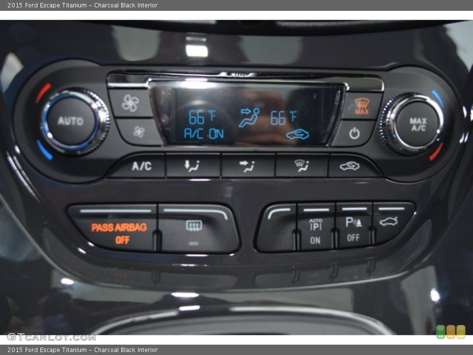 Charcoal Black Interior Controls for the 2015 Ford Escape Titanium #97976092