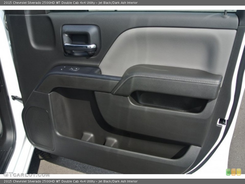 Jet Black/Dark Ash Interior Door Panel for the 2015 Chevrolet Silverado 2500HD WT Double Cab 4x4 Utility #97976113