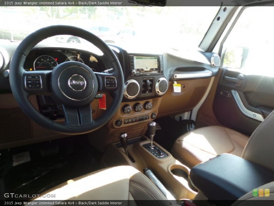 Black/Dark Saddle Interior Prime Interior for the 2015 Jeep Wrangler Unlimited Sahara 4x4 #97979791