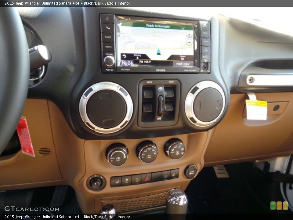 Black/Dark Saddle Interior Controls for the 2015 Jeep Wrangler Unlimited Sahara 4x4 #97979890