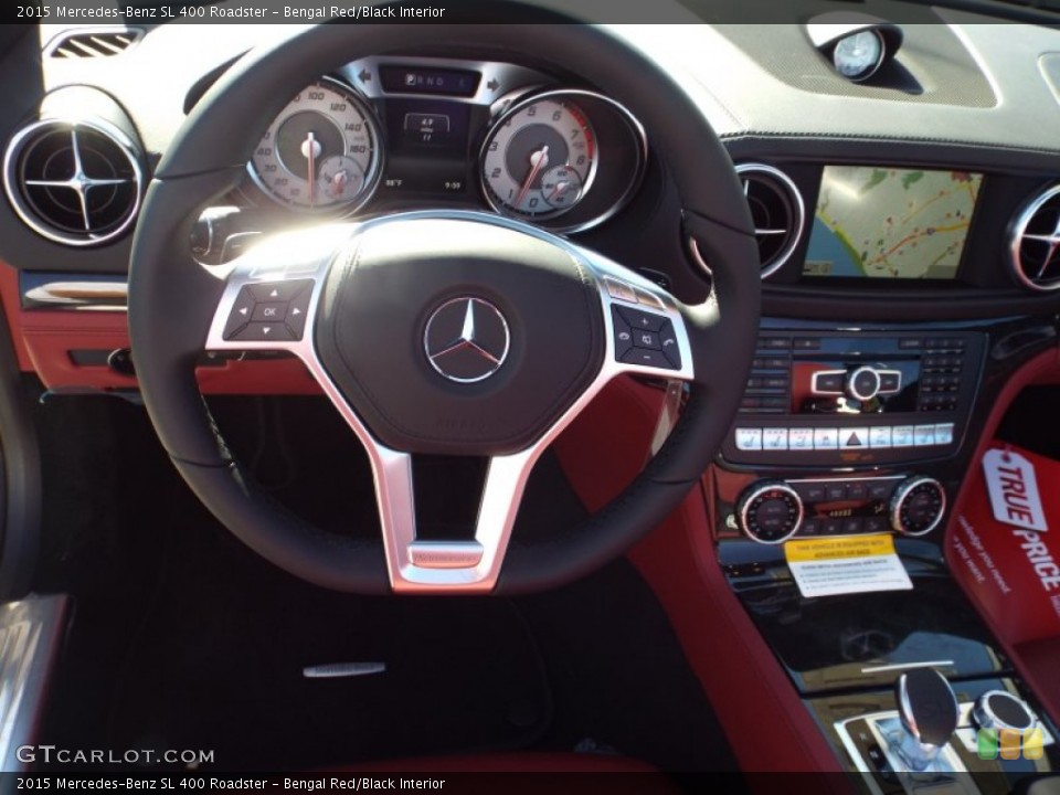 Bengal Red/Black Interior Steering Wheel for the 2015 Mercedes-Benz SL 400 Roadster #97979947