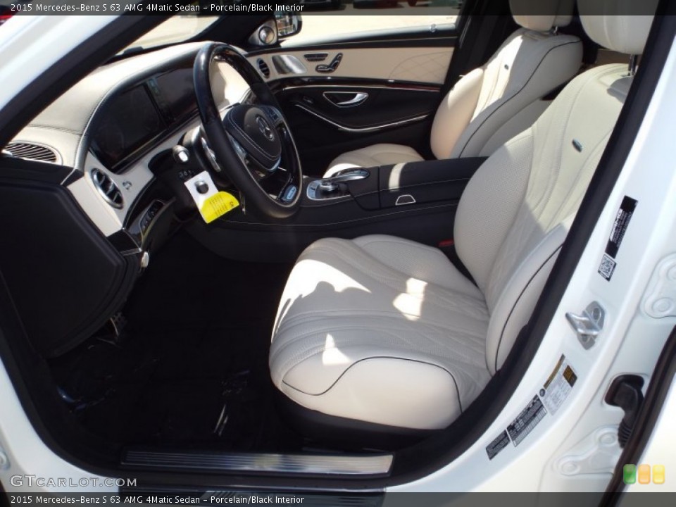 Porcelain/Black Interior Photo for the 2015 Mercedes-Benz S 63 AMG 4Matic Sedan #97980260