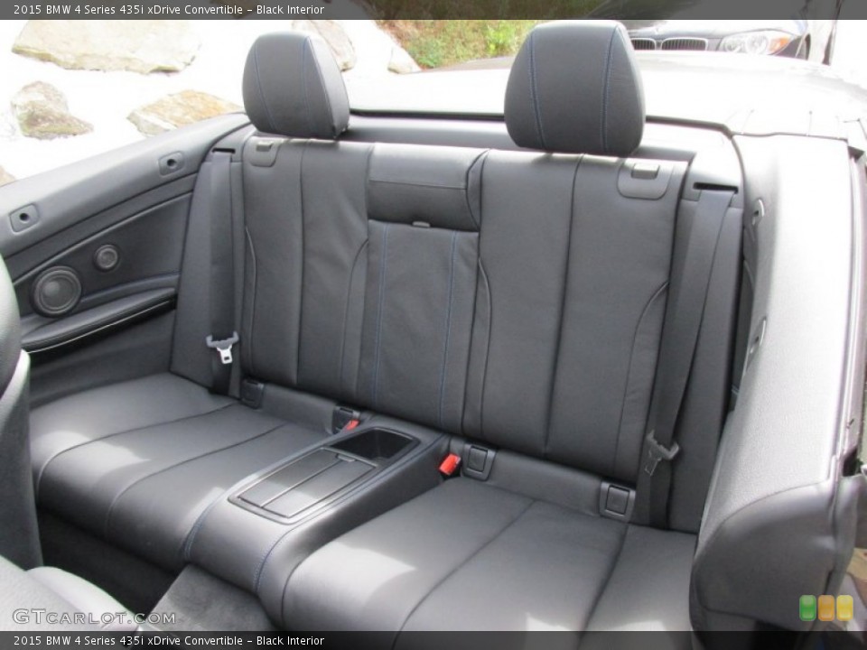 Black Interior Rear Seat for the 2015 BMW 4 Series 435i xDrive Convertible #97980325