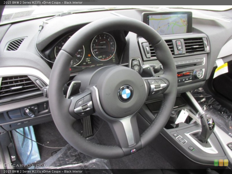 Black Interior Steering Wheel for the 2015 BMW 2 Series M235i xDrive Coupe #97980892
