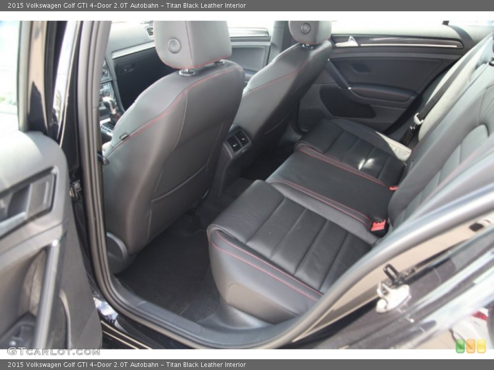 Titan Black Leather Interior Rear Seat for the 2015 Volkswagen Golf GTI 4-Door 2.0T Autobahn #97985332