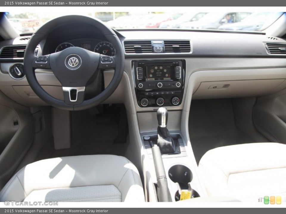 Moonrock Gray Interior Dashboard for the 2015 Volkswagen Passat SE Sedan #97987966