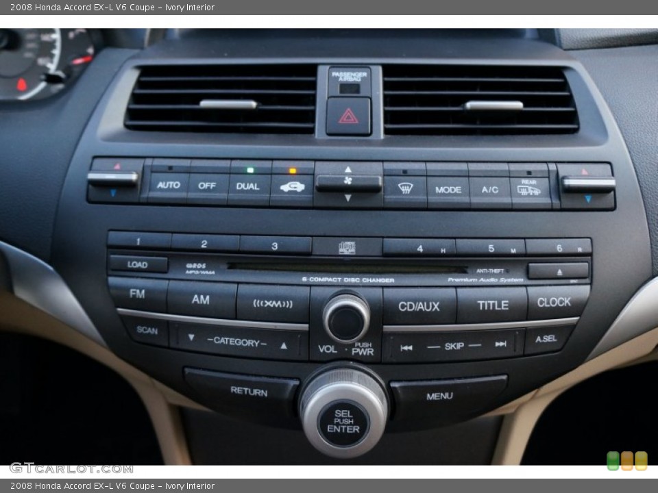 Ivory Interior Controls for the 2008 Honda Accord EX-L V6 Coupe #97988188