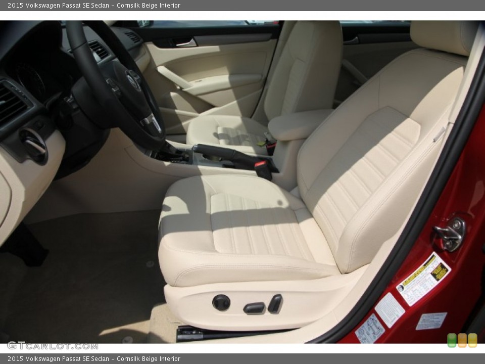 Cornsilk Beige Interior Front Seat for the 2015 Volkswagen Passat SE Sedan #97988290