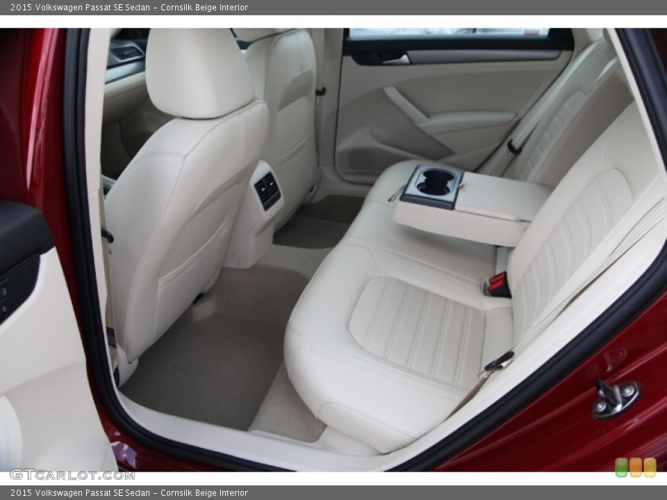 Cornsilk Beige Interior Rear Seat for the 2015 Volkswagen Passat SE Sedan #97988650