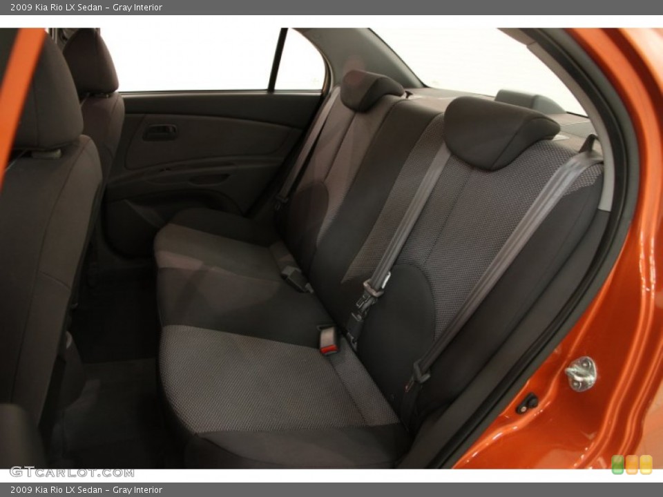 Gray Interior Rear Seat for the 2009 Kia Rio LX Sedan #97991500