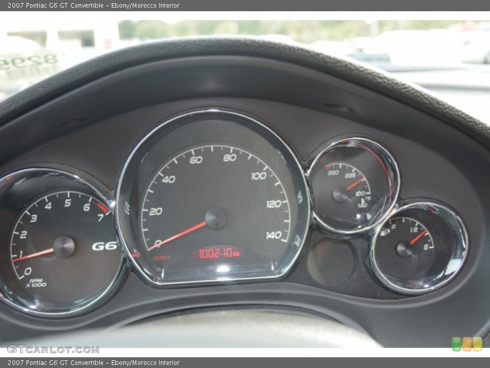Ebony/Morocco Interior Gauges for the 2007 Pontiac G6 GT Convertible #97992376