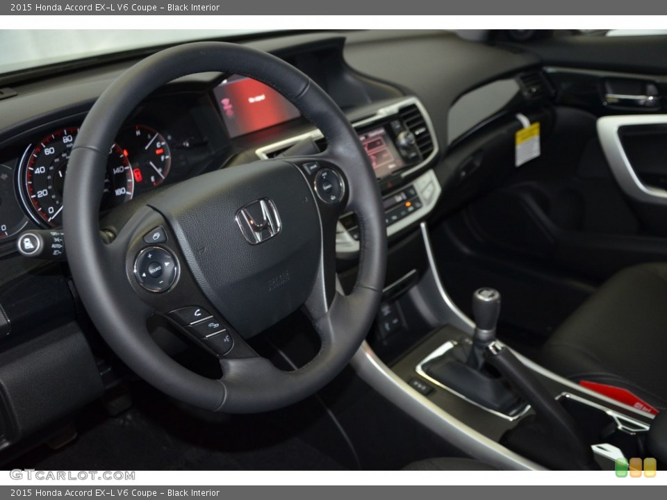 Black Interior Dashboard for the 2015 Honda Accord EX-L V6 Coupe #97996204