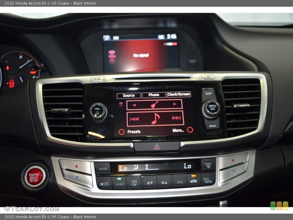 Black Interior Controls for the 2015 Honda Accord EX-L V6 Coupe #97996594