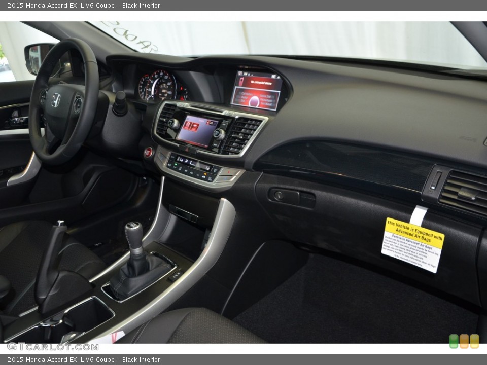 Black Interior Dashboard for the 2015 Honda Accord EX-L V6 Coupe #97997287