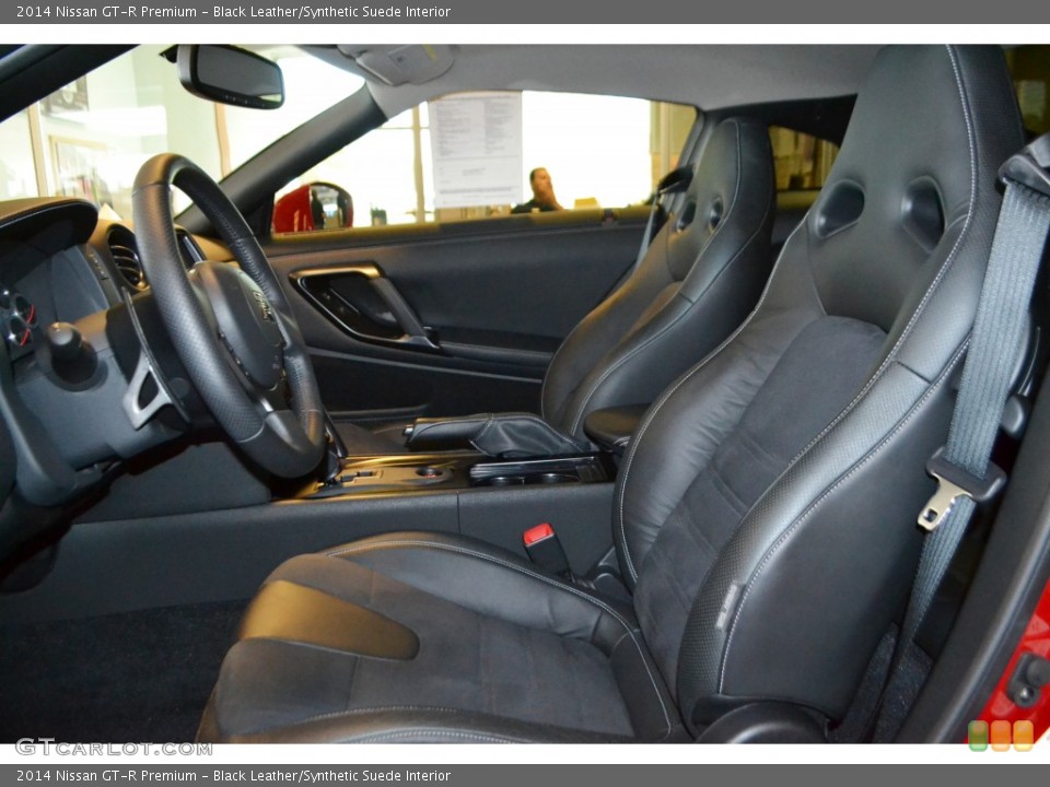 Black Leather/Synthetic Suede Interior Front Seat for the 2014 Nissan GT-R Premium #98005327