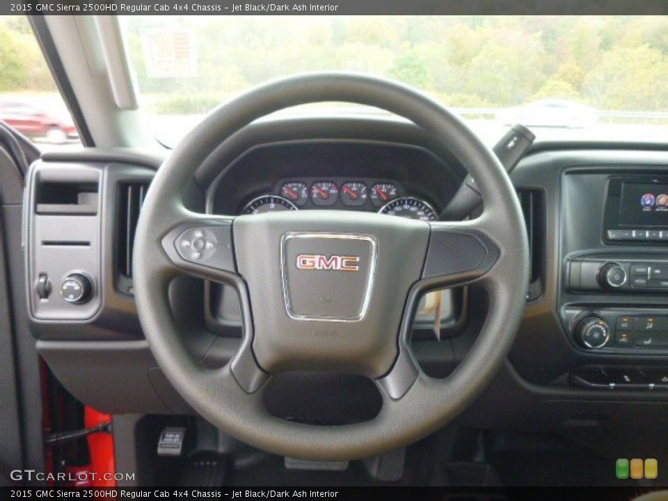 Jet Black/Dark Ash Interior Steering Wheel for the 2015 GMC Sierra 2500HD Regular Cab 4x4 Chassis #98017607
