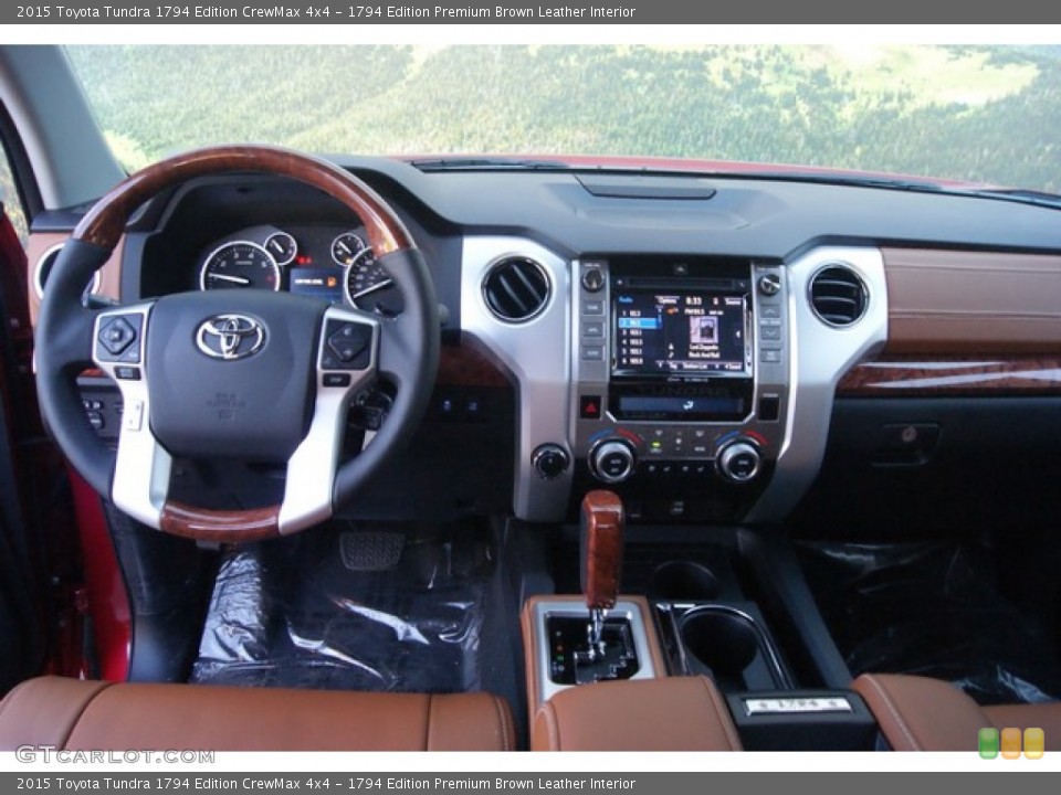 1794 Edition Premium Brown Leather Interior Dashboard for the 2015 Toyota Tundra 1794 Edition CrewMax 4x4 #98022928