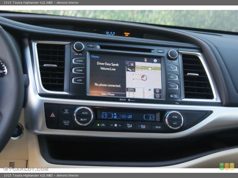 Almond Interior Controls for the 2015 Toyota Highlander XLE AWD #98025523