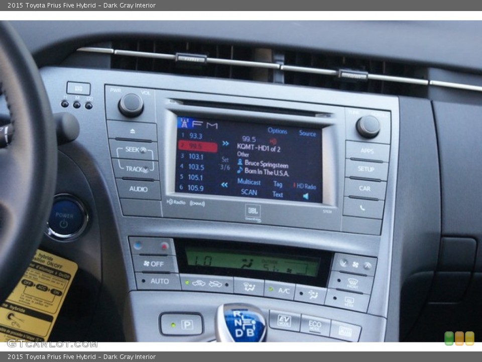 Dark Gray Interior Controls for the 2015 Toyota Prius Five Hybrid #98031436