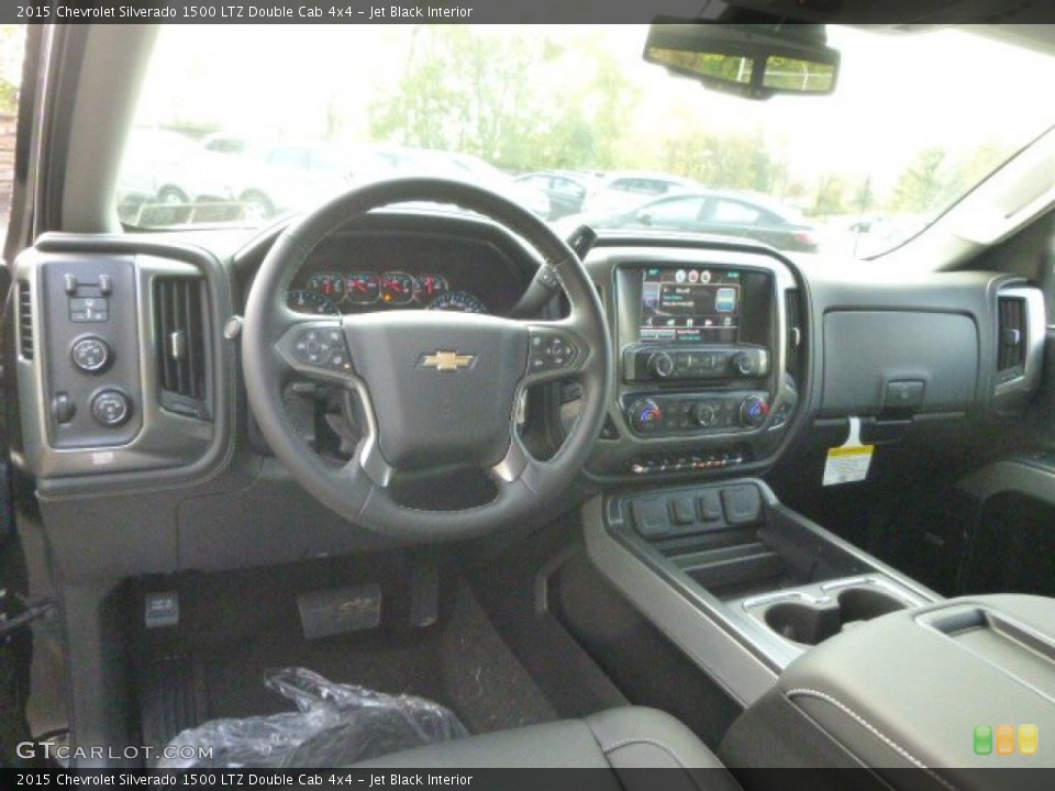 Jet Black Interior Dashboard for the 2015 Chevrolet Silverado 1500 LTZ Double Cab 4x4 #98031823