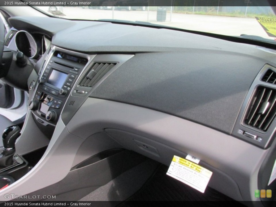 Gray Interior Dashboard for the 2015 Hyundai Sonata Hybrid Limited #98044183
