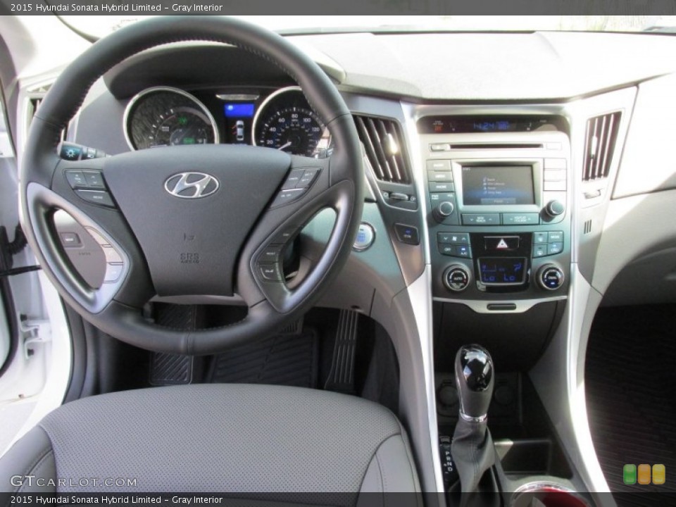 Gray Interior Dashboard for the 2015 Hyundai Sonata Hybrid Limited #98044306