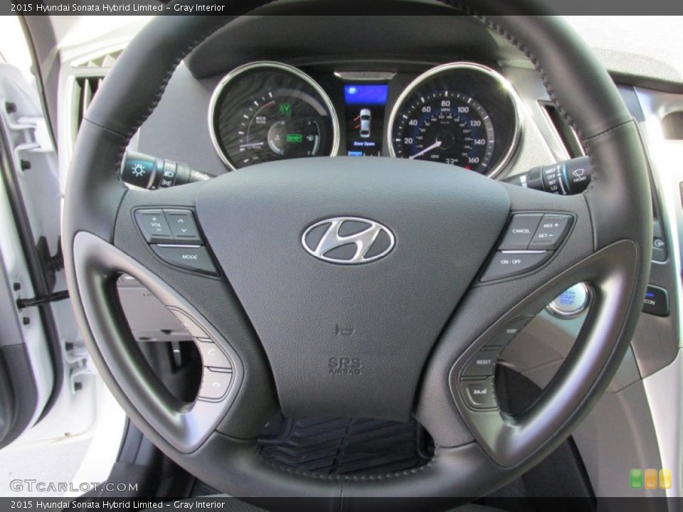 Gray Interior Steering Wheel for the 2015 Hyundai Sonata Hybrid Limited #98044435