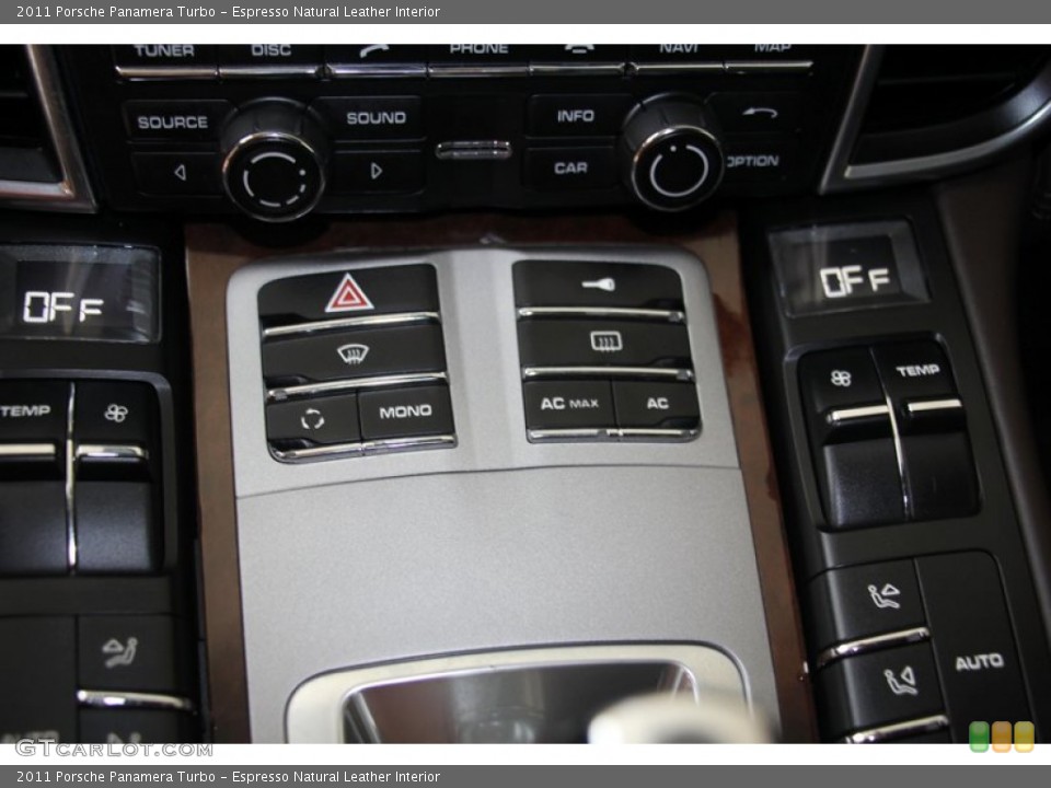 Espresso Natural Leather Interior Controls for the 2011 Porsche Panamera Turbo #98048299