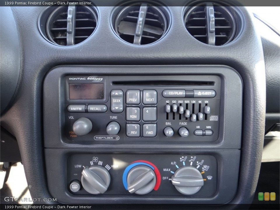 Dark Pewter Interior Controls for the 1999 Pontiac Firebird Coupe #98048344