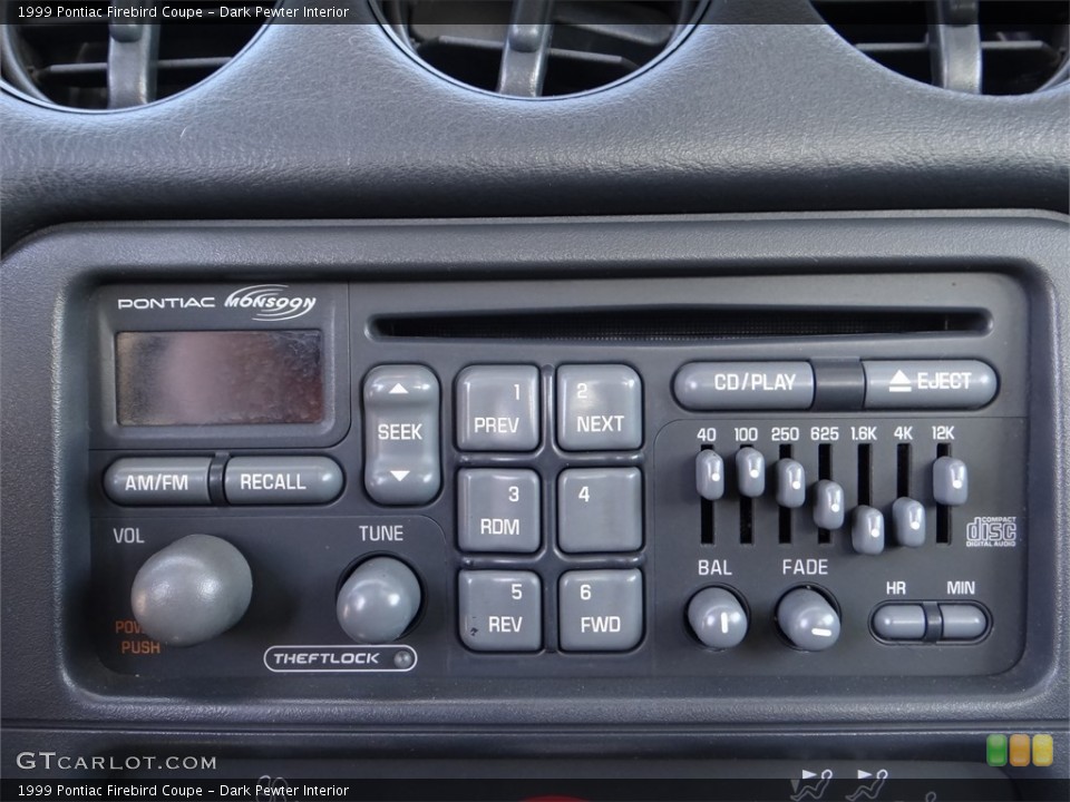 Dark Pewter Interior Controls for the 1999 Pontiac Firebird Coupe #98048356