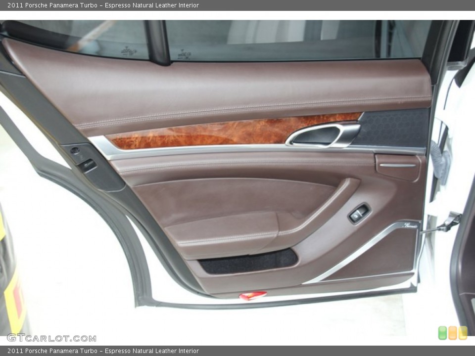 Espresso Natural Leather Interior Door Panel for the 2011 Porsche Panamera Turbo #98048410