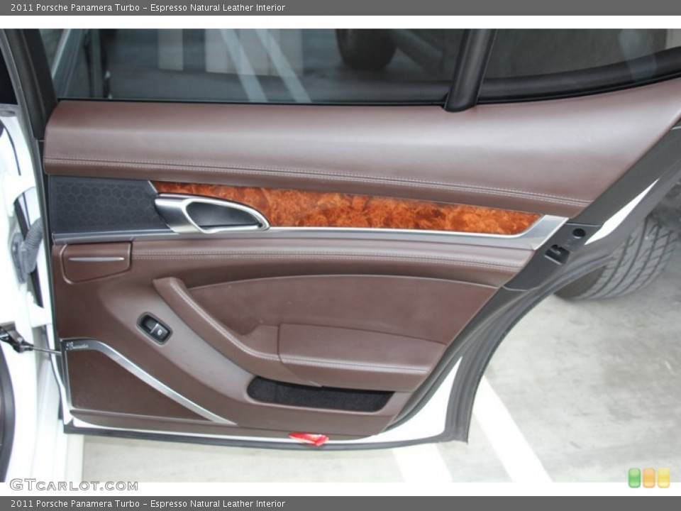 Espresso Natural Leather Interior Door Panel for the 2011 Porsche Panamera Turbo #98048518