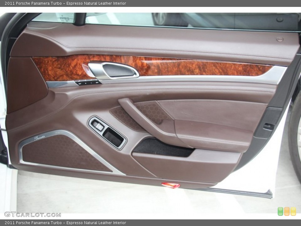 Espresso Natural Leather Interior Door Panel for the 2011 Porsche Panamera Turbo #98048563