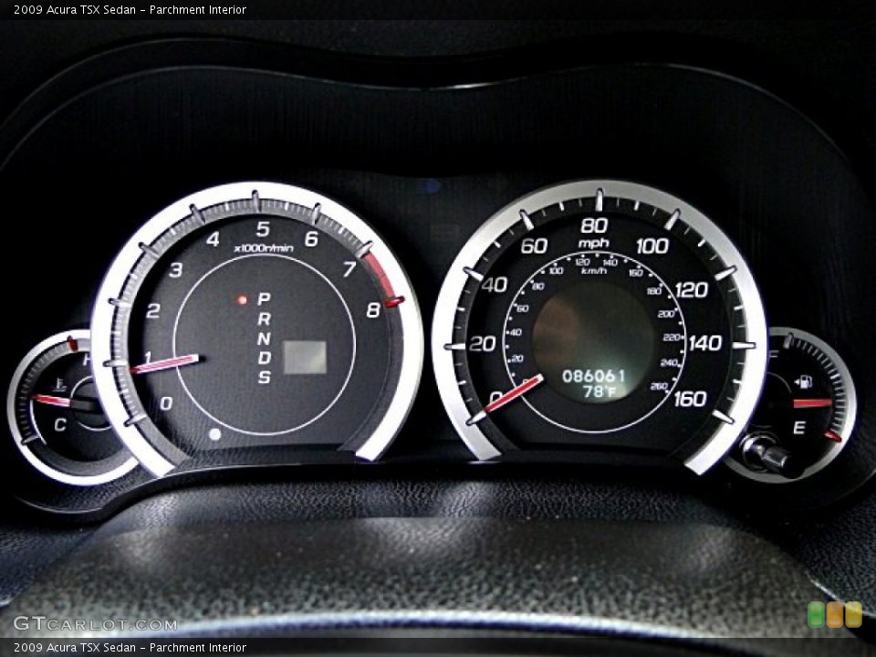 Parchment Interior Gauges for the 2009 Acura TSX Sedan #98049127