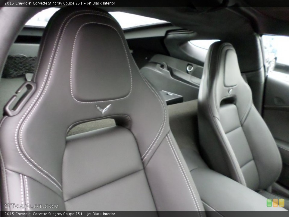 Jet Black Interior Front Seat for the 2015 Chevrolet Corvette Stingray Coupe Z51 #98055235