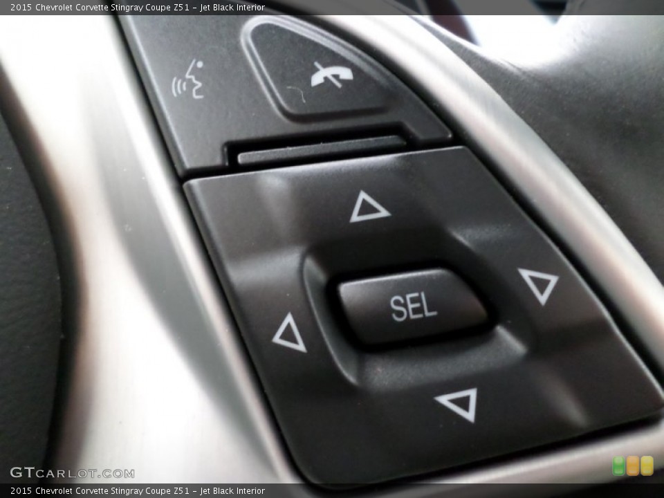Jet Black Interior Controls for the 2015 Chevrolet Corvette Stingray Coupe Z51 #98055697