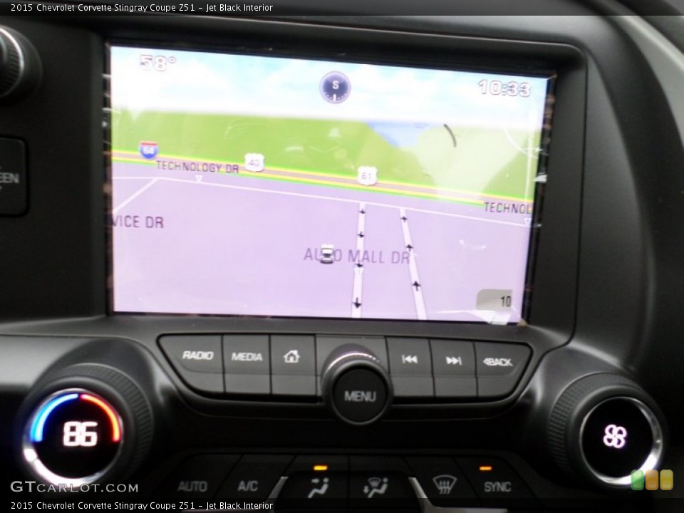 Jet Black Interior Navigation for the 2015 Chevrolet Corvette Stingray Coupe Z51 #98055740