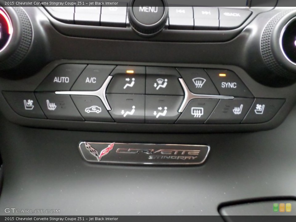 Jet Black Interior Controls for the 2015 Chevrolet Corvette Stingray Coupe Z51 #98055811