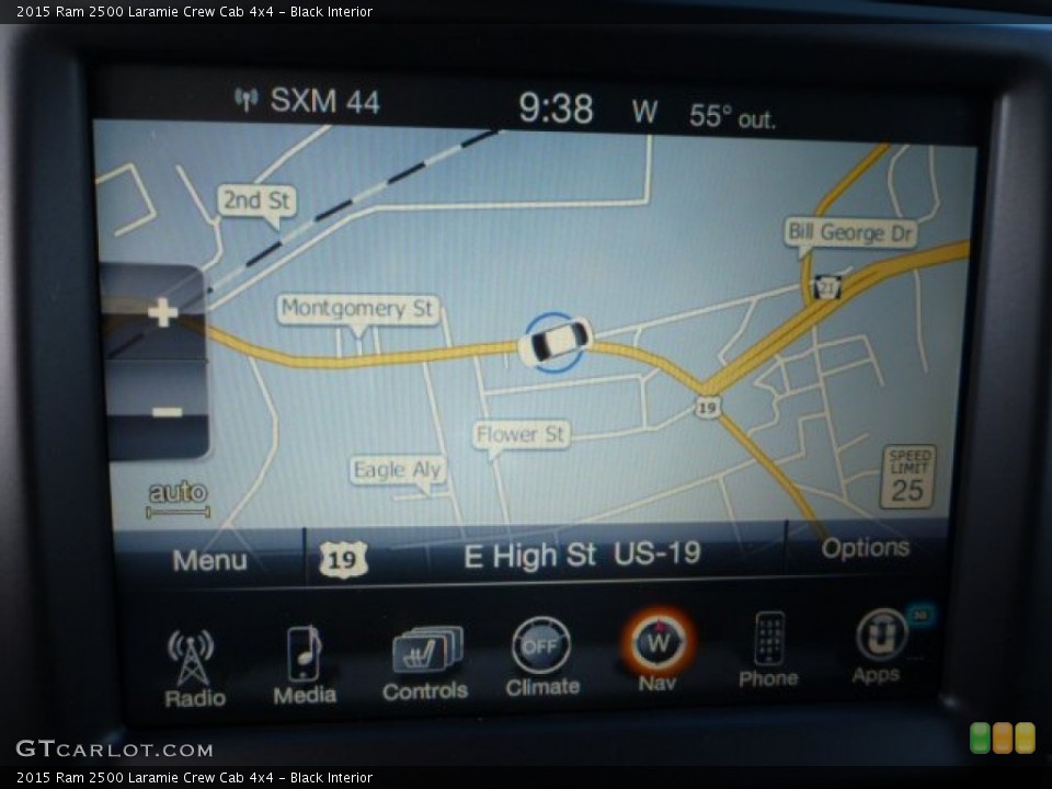 Black Interior Navigation for the 2015 Ram 2500 Laramie Crew Cab 4x4 #98057002