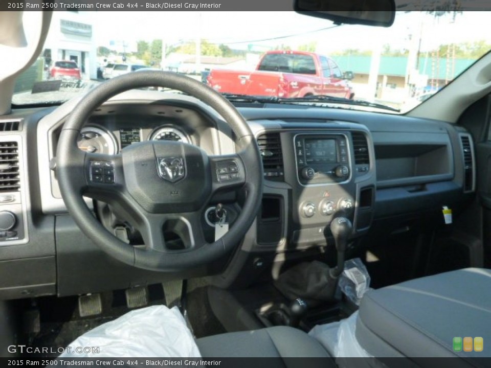 Black/Diesel Gray Interior Photo for the 2015 Ram 2500 Tradesman Crew Cab 4x4 #98058244
