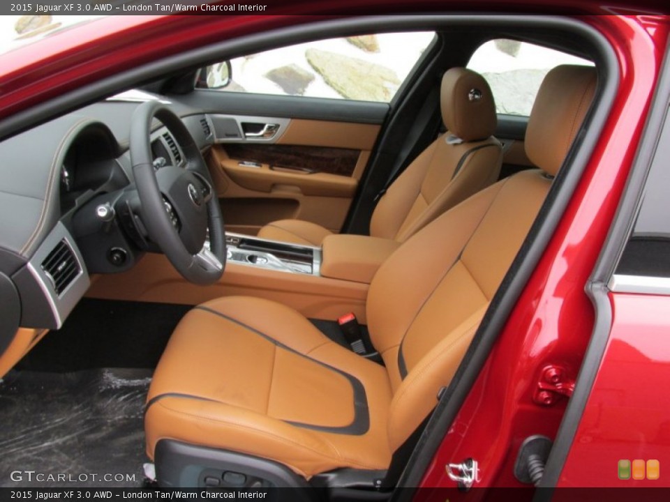 London Tan/Warm Charcoal Interior Front Seat for the 2015 Jaguar XF 3.0 AWD #98060209