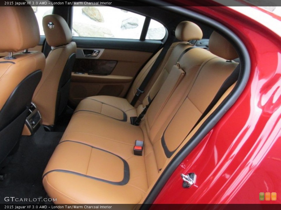 London Tan/Warm Charcoal Interior Rear Seat for the 2015 Jaguar XF 3.0 AWD #98060229