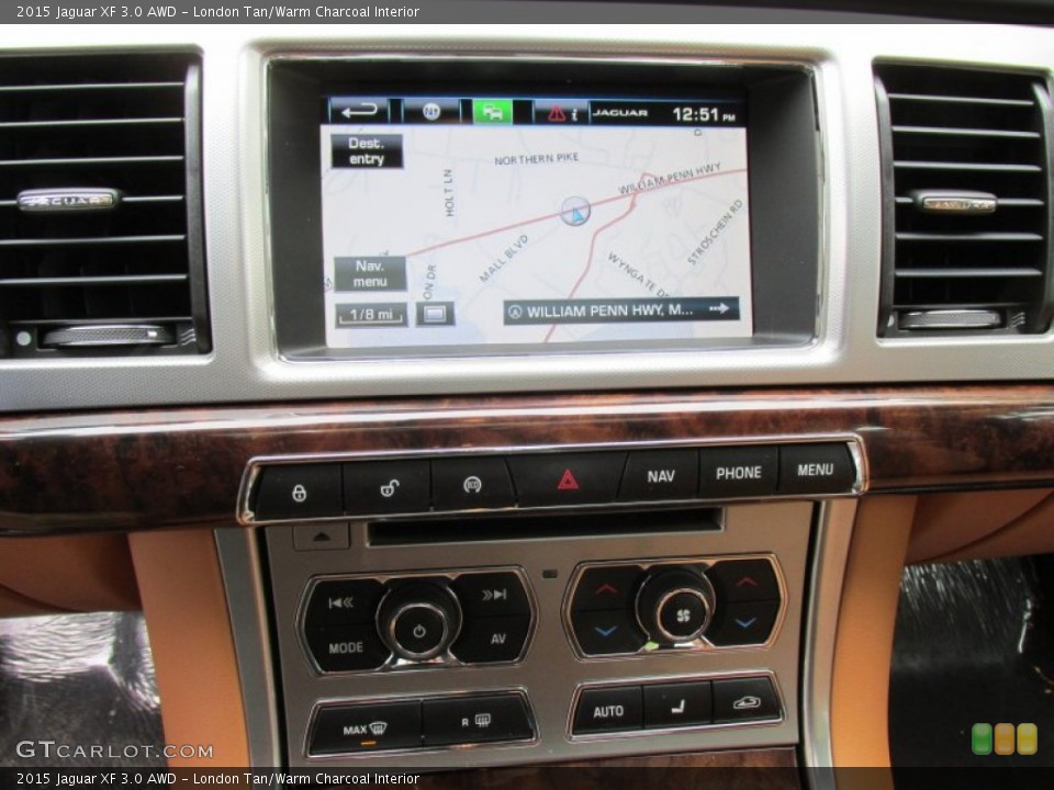 London Tan/Warm Charcoal Interior Navigation for the 2015 Jaguar XF 3.0 AWD #98060293