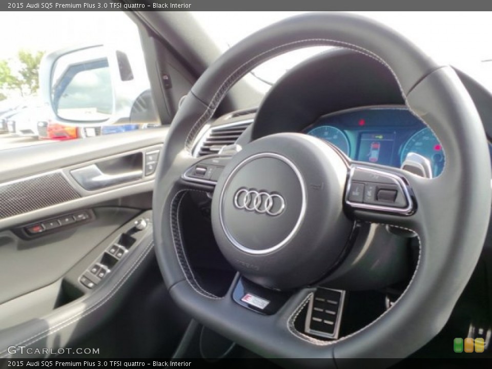 Black Interior Steering Wheel for the 2015 Audi SQ5 Premium Plus 3.0 TFSI quattro #98061184