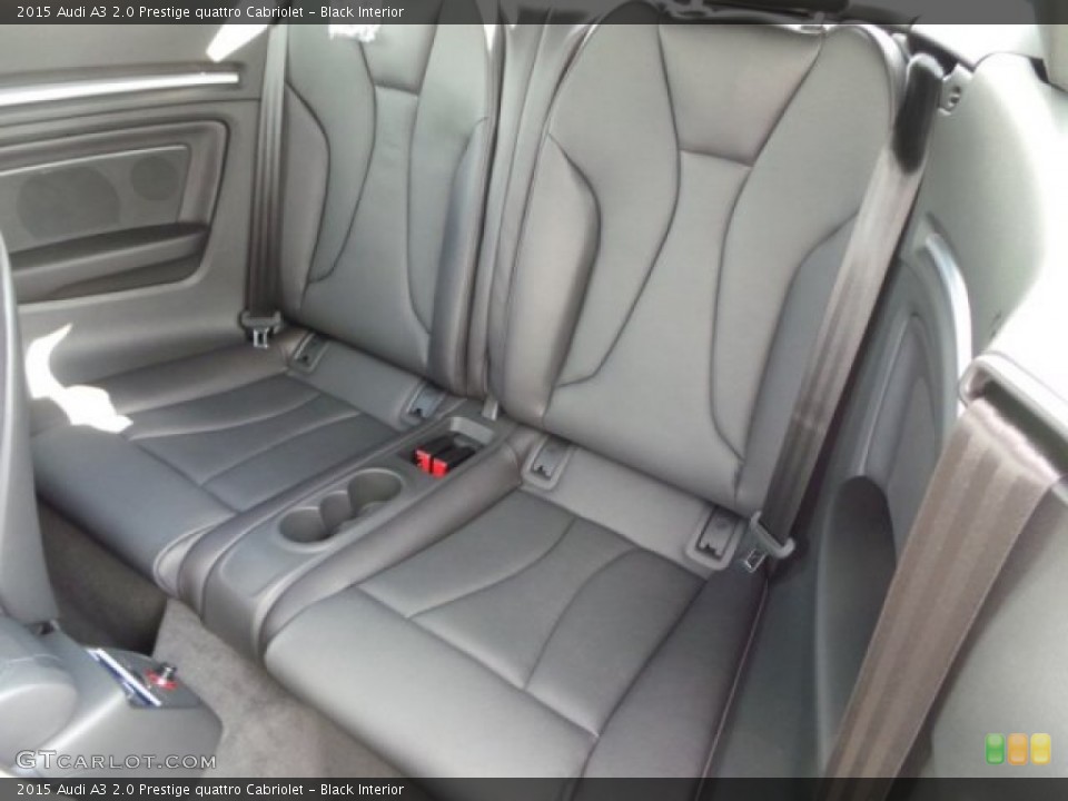 Black Interior Rear Seat for the 2015 Audi A3 2.0 Prestige quattro Cabriolet #98061850
