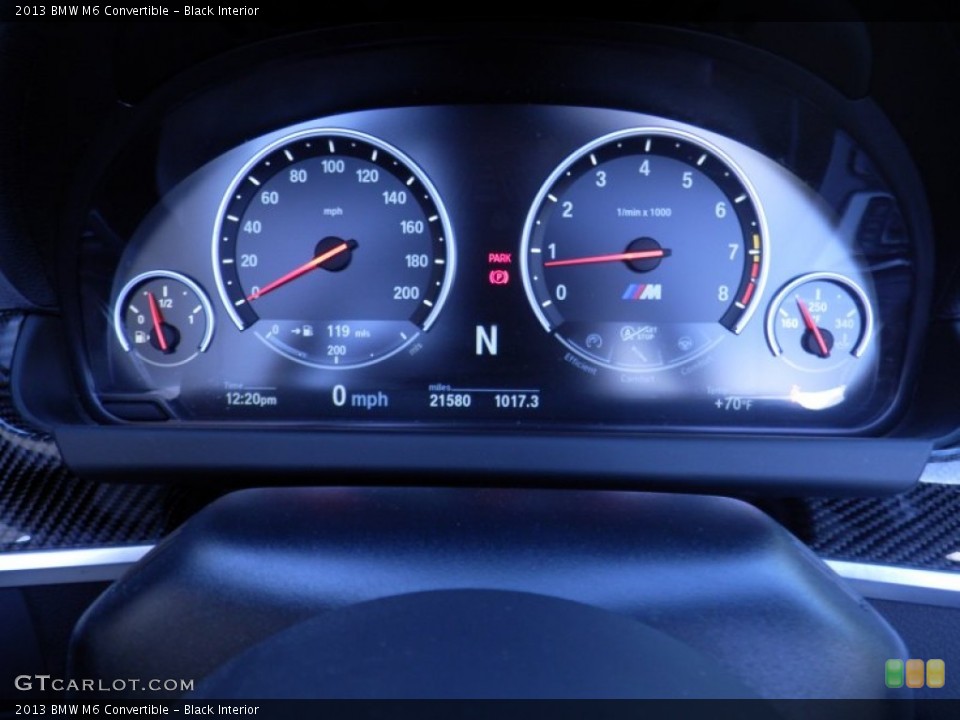 Black Interior Gauges for the 2013 BMW M6 Convertible #98068975