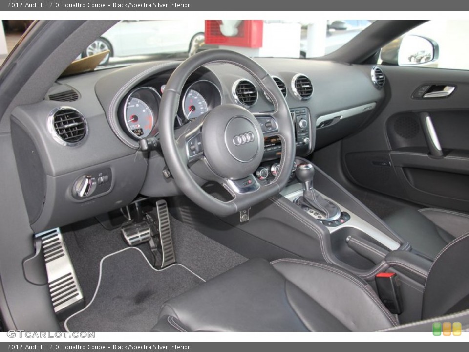 Black/Spectra Silver Interior Prime Interior for the 2012 Audi TT 2.0T quattro Coupe #98069284