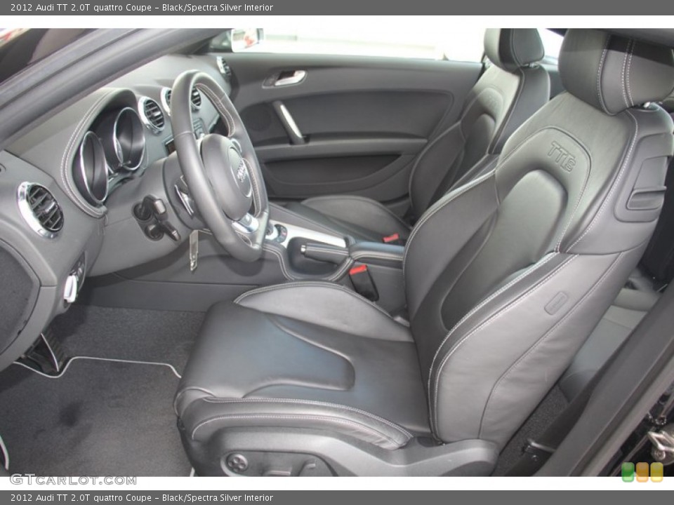 Black/Spectra Silver Interior Front Seat for the 2012 Audi TT 2.0T quattro Coupe #98069305