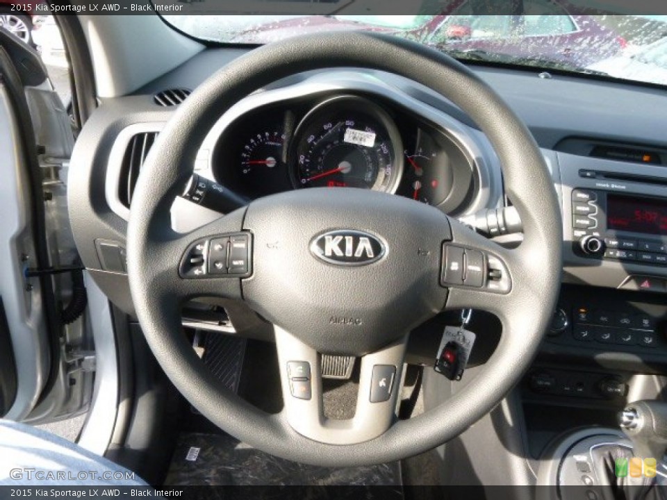 Black Interior Steering Wheel for the 2015 Kia Sportage LX AWD #98075635
